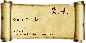 Kuch Artúr névjegykártya
